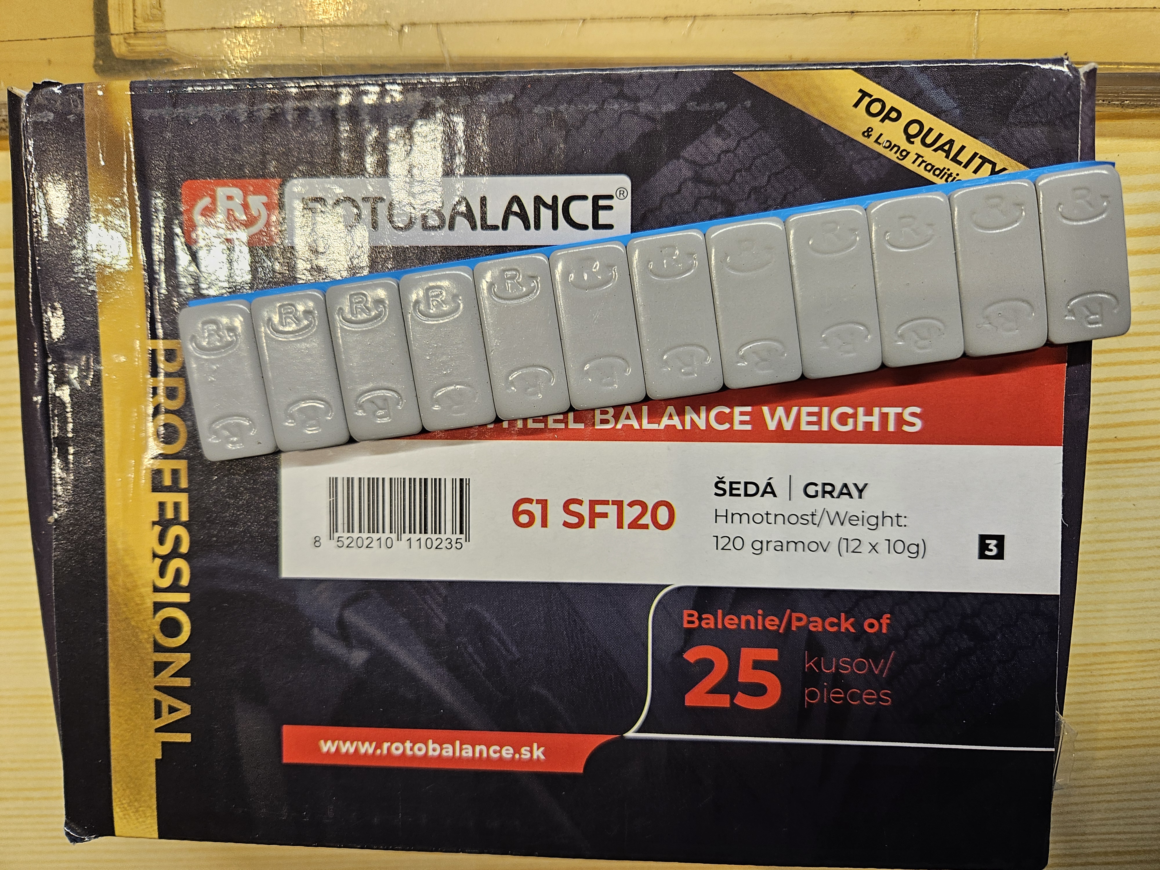 SF120 120g nalepovacie záv.šedé 25ks/bal